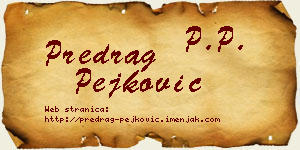 Predrag Pejković vizit kartica